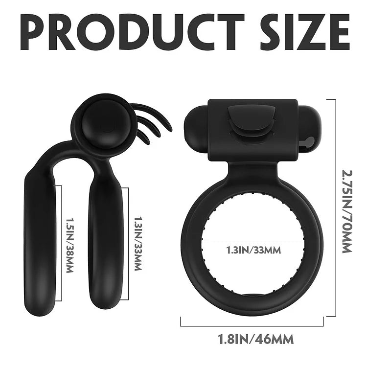S-Hande S245 Vibrating Cock Ring with Double Ring