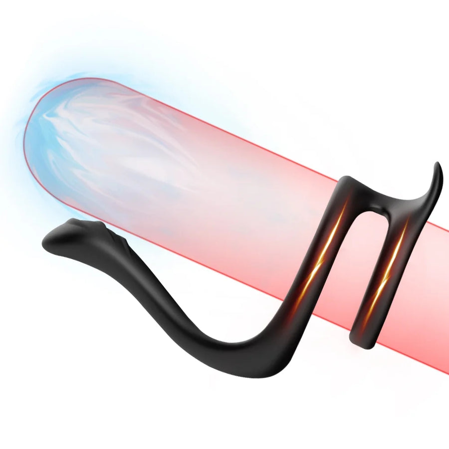 Dual Enhancement Penis Ring With Prostate Massager