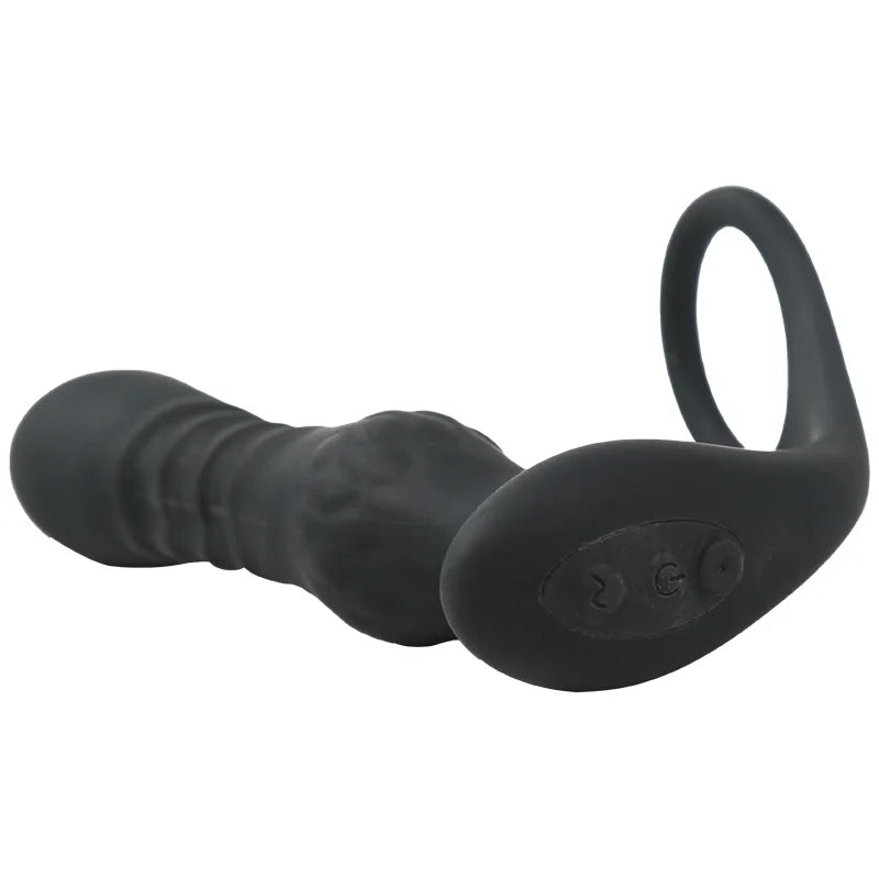 3-in-1 Thrusting Tapping Vibrating Prostate Massager & Cock Ring