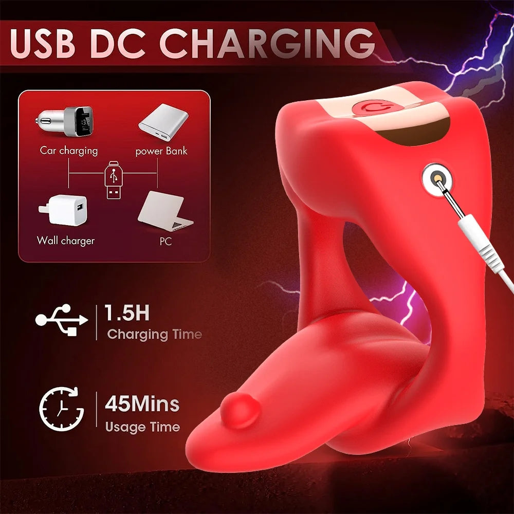 App Remote Control Tongue-licking & Vibrating Penis Ring ZhenDuo Sex Shop App Remote Control Tongue-licking & Vibrating Penis Ring ZhenDuo Sex Shop