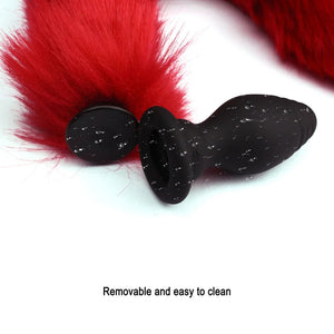 Wireless Remote Control Anal Plug Fox Tail Sex Toys For Adult