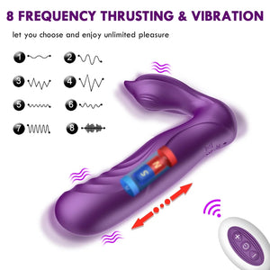Thrusting Wearable Vibrator Orgasm Masturbator Pulsating Dildo Vibrator Remote Control