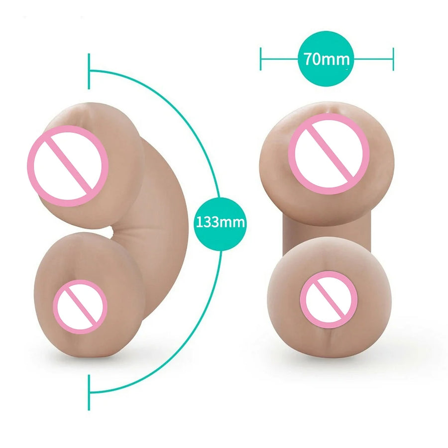 Luminous Double Channel Masturbation Cup Inverted Mold