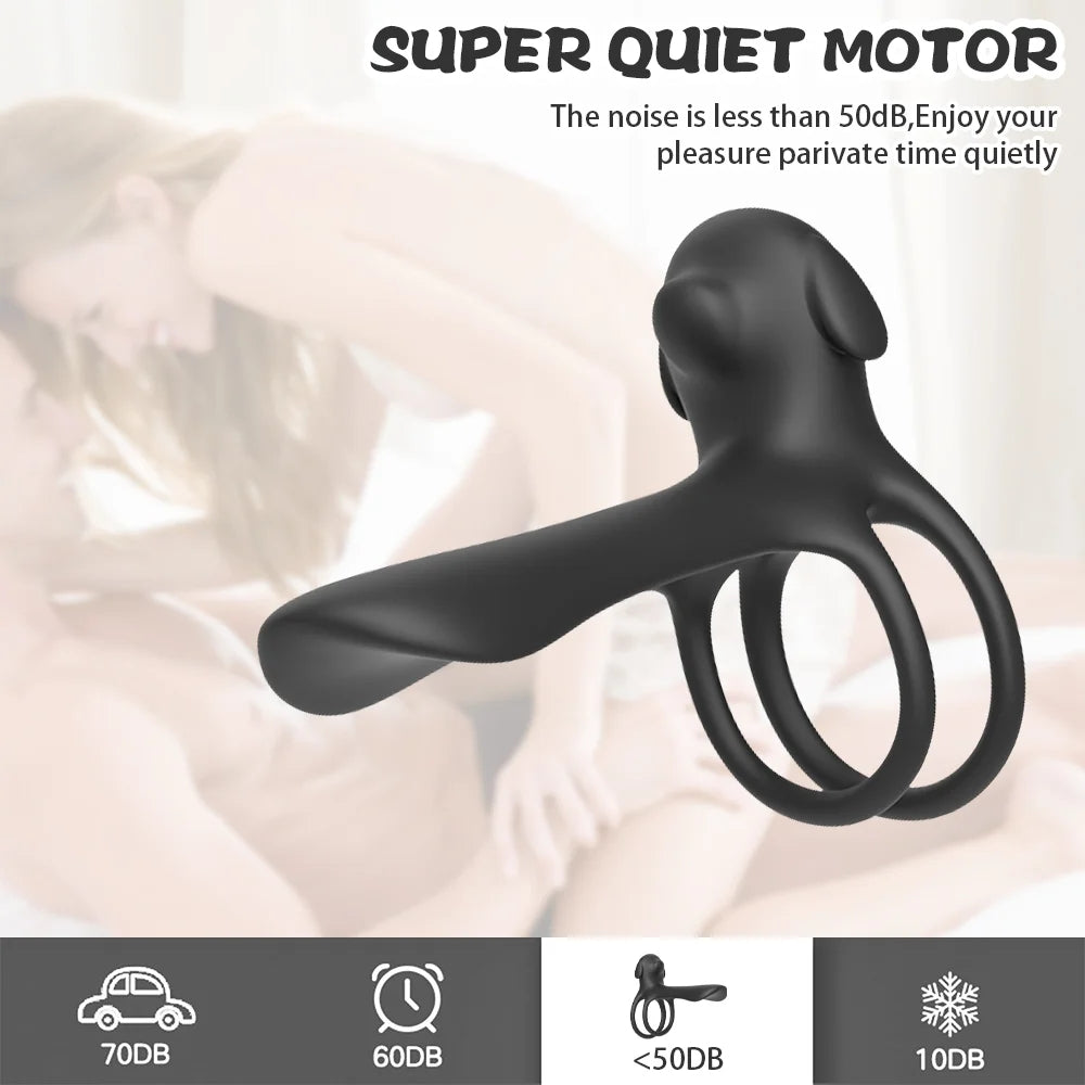 Remote Control Delayed Ejaculation Penis Ring Cock Ring G-spot Vaginal Stimulator