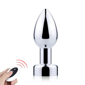 Metal Anal Plug Vibrator Prostate Massager With Remote Control