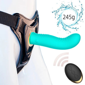 Wireless Remote Control Strap On Dildo Vibrator for Couples