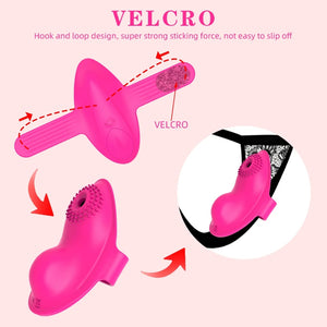 Velcro 3-in-1 Wireless Remote Control Invisible Panty Suction Vibrator