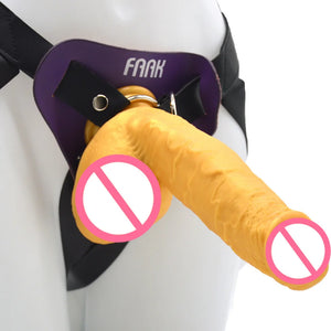 FAAK Women Wearable Silicone Strap Ons Soft Penis 24cm