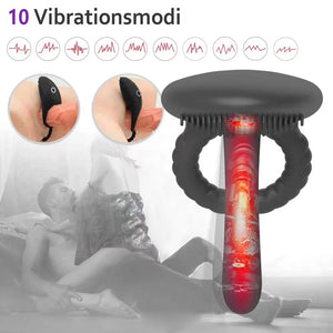 Double Shock Vibration Cock Ring For Couples