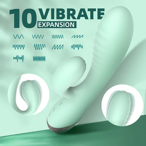 Inflatable 10 Frequency Silicone G-spot Vibrator