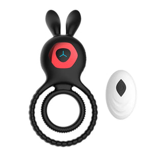 Rabbit Head Vibration Double Rings For Couples