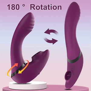 Rotatable Sex G-spot Licking Dildo Vibrator