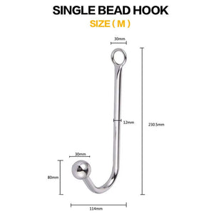 Stainless Steel Anal Hook Prostate Massager Butt Dilator Device