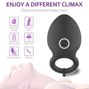 Double Shock Vibration Cock Ring For Couples
