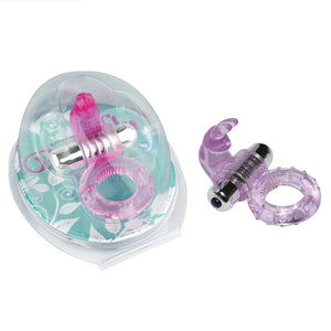 7 Frequency Small Rabbit Vibrating Cock Ring Sex Toy For Couples