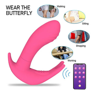 Wearing Butterfly App Remote Control Women Sex Products