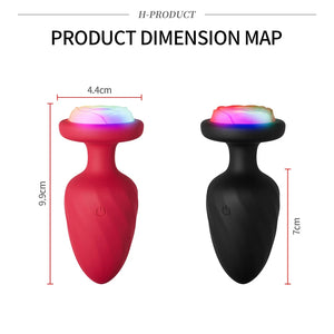 12 Frequency Strong Shock Luminous Rose Anal Vibrator