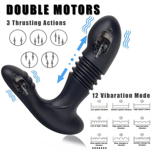 Men's Retractable Prostate Anal Plug G-point Stick Vibrator
