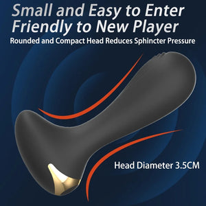 Laile Vestibular Plug Anal Stimulation Silica Gel Men's Black Silica Gel Vibration G-spot Vestibular Masturbator Adult Products