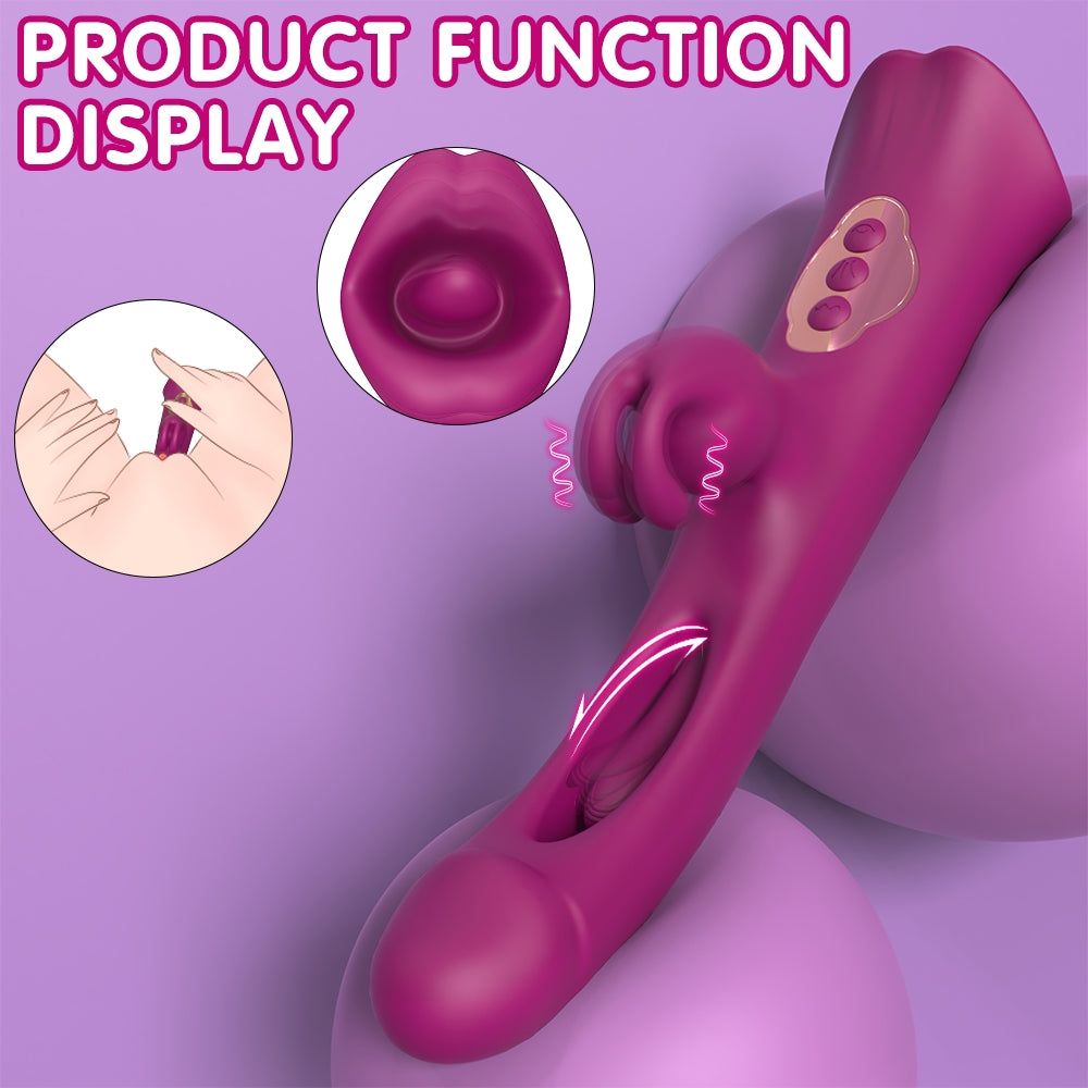 3 In 1 Big Mouth Flapping Tongue Licking Rabbit Vibrator ZhenDuo Sex Shop 3 In 1 Big Mouth Flapping Tongue Licking Rabbit Vibrator ZhenDuo Sex Shop