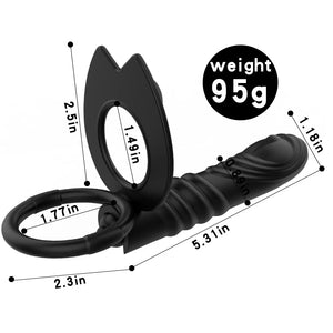 Vibrating Double Cock Rings Vibrator For Couples