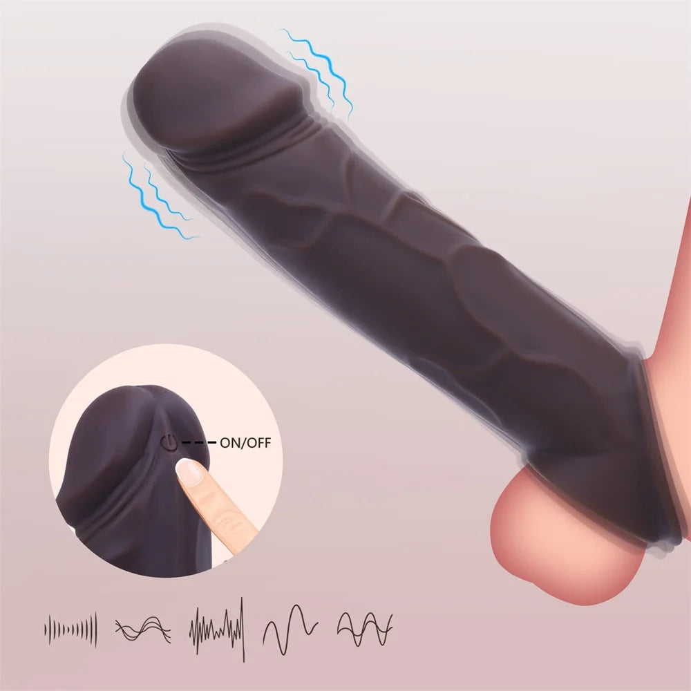 10 Modes Realistic Penis Sleeve Vibrating Cock Sleeve ZhenDuo Sex Shop 10 Modes Realistic Penis Sleeve Vibrating Cock Sleeve ZhenDuo Sex Shop