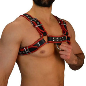 Fetish Faux Leather Chest Harness Men Adjustable Sexual Body Bondage Belts