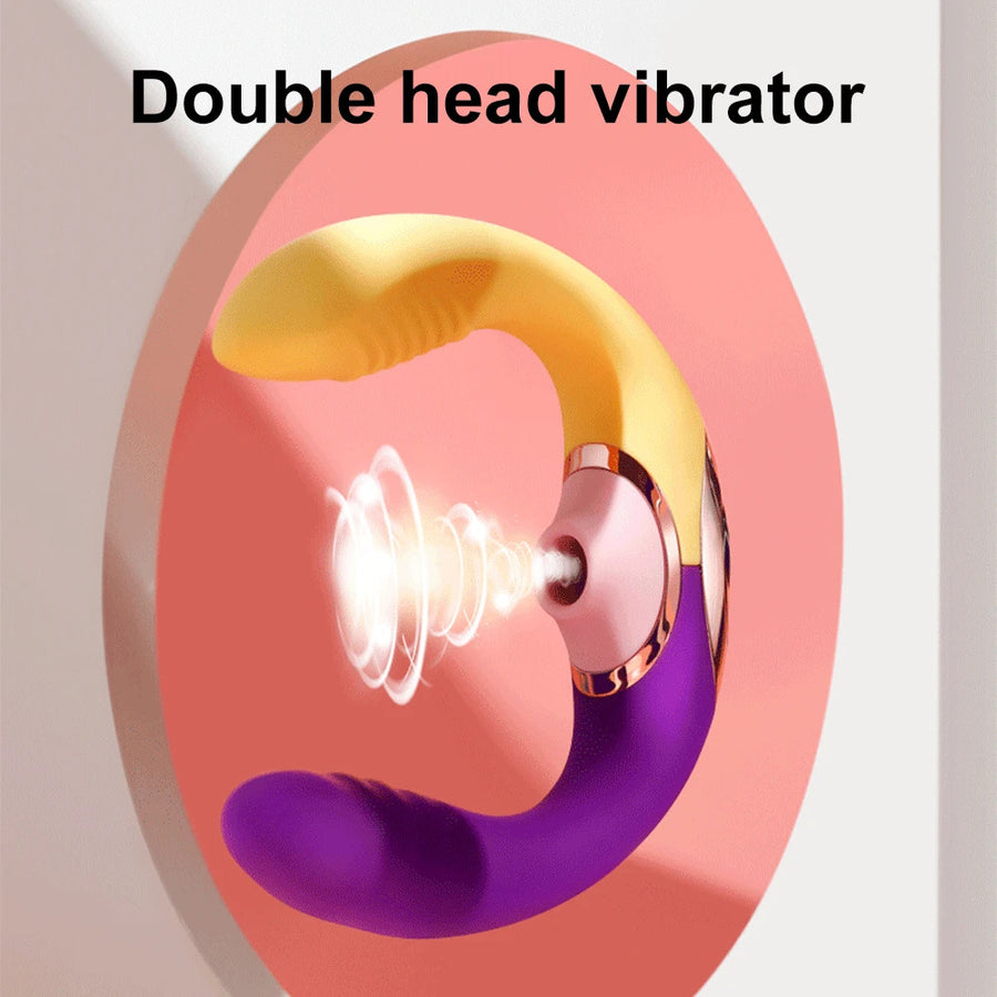 3 IN 1 Double Head Dildo Mutifunction Sucking Wearable Vibrator