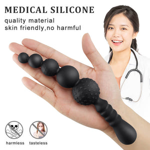 Jiuuy Soft Silicone Bead Butt Plug Anal Dilator for Adult Sex Toys-ZhenDuo Sex Shop-ZhenDuo Sex Shop