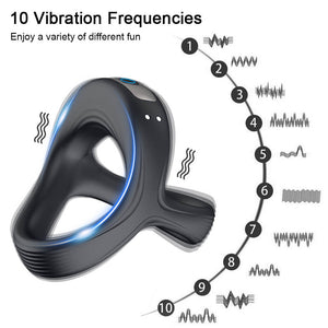 Vibrating Cockring Penis Cock Ring for Man Delay Ejaculation Sex Toys-ZhenDuo Sex Shop-ZhenDuo Sex Shop