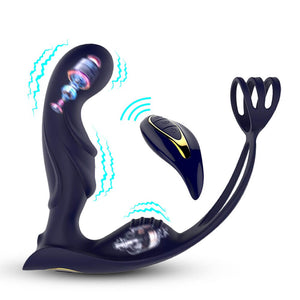 Remote Prostate Massager Joggling Vibrating with Penis Ring for Men-ZhenDuo Sex Shop-ZhenDuo Sex Shop
