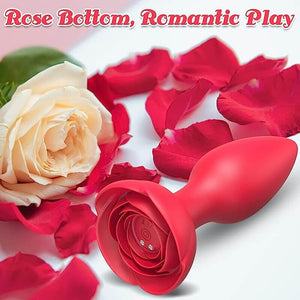 Rose Anal Vibrator Remote Control Butt Plug-ZhenDuo Sex Shop-ZhenDuo Sex Shop