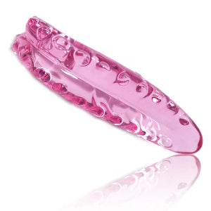 Tentáculo texturizado Sensual Consolador de vidrio curvado Punto G Estimulación erótica emocionante
