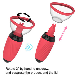 Double Head Stimulation Tongue Vibrators for Women Clitoris Sucking Vibrator Nipple Sucker