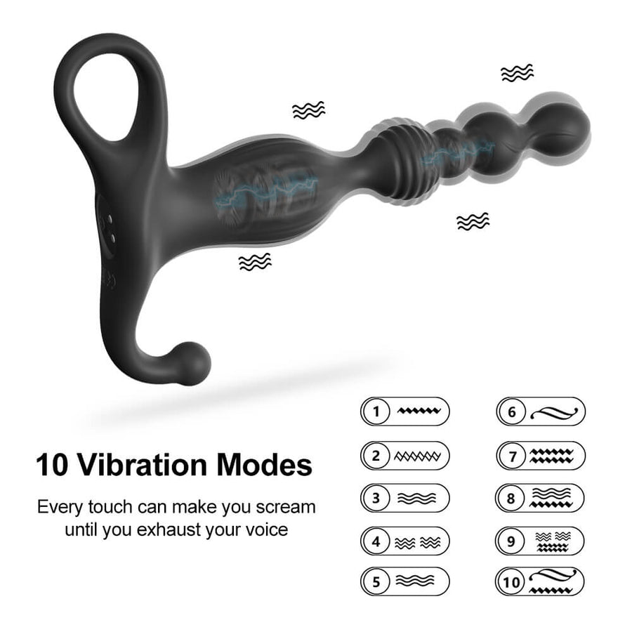 Silicone Anal Beads Vibrator for Anal toys Ball plugs Thrusting Prostate Massager-ZhenDuo Sex Shop-ZhenDuo Sex Shop