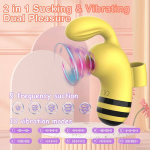 Powerful Vagina Sucking Bee Vibrator Clitoris Vacuum Stimulator Female Suction Vibrating Massager
