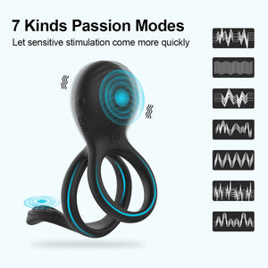 Wireless Remote Control Cockring Penis Ring with Vibration & Anal Stimulation-ZhenDuo Sex Shop-ZhenDuo Sex Shop