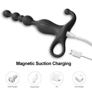 Silicone Anal Beads Vibrator for Anal toys Ball plugs Thrusting Prostate Massager