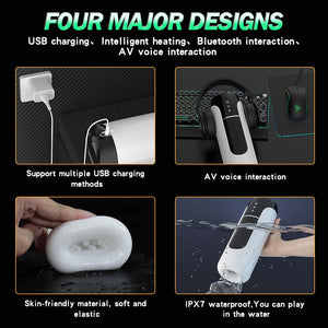 Waterproof Male Hands Free Wearable Masturbator Automatic Pocket Pussy Blowjob Machine-ZhenDuo Sex Shop-ZhenDuo Sex Shop