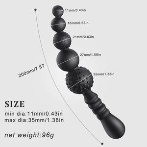 Jiuuy Soft Silicone Bead Butt Plug Anal Dilator for Adult Sex Toys-ZhenDuo Sex Shop-ZhenDuo Sex Shop