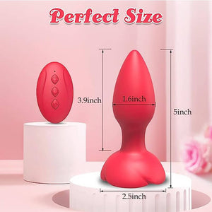 Rose Anal Vibrator Remote Control Butt Plug-ZhenDuo Sex Shop-ZhenDuo Sex Shop