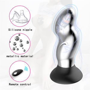 Stainless Steel Vibtrating Metal Butt Plug Prostata Massager For Men Woman-ZhenDuo Sex Shop-ZhenDuo Sex Shop