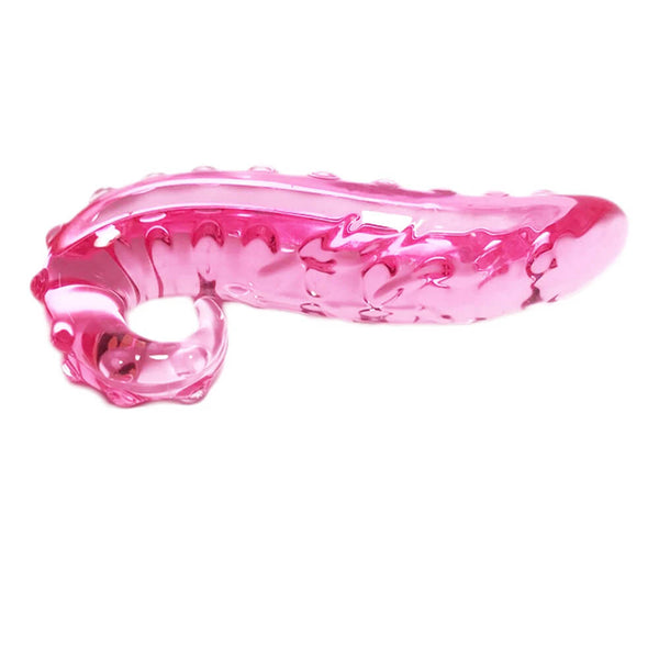 Tentacle Textured Sensual Curved Glass Dildo G spot Thrilling Erotic Stimulation