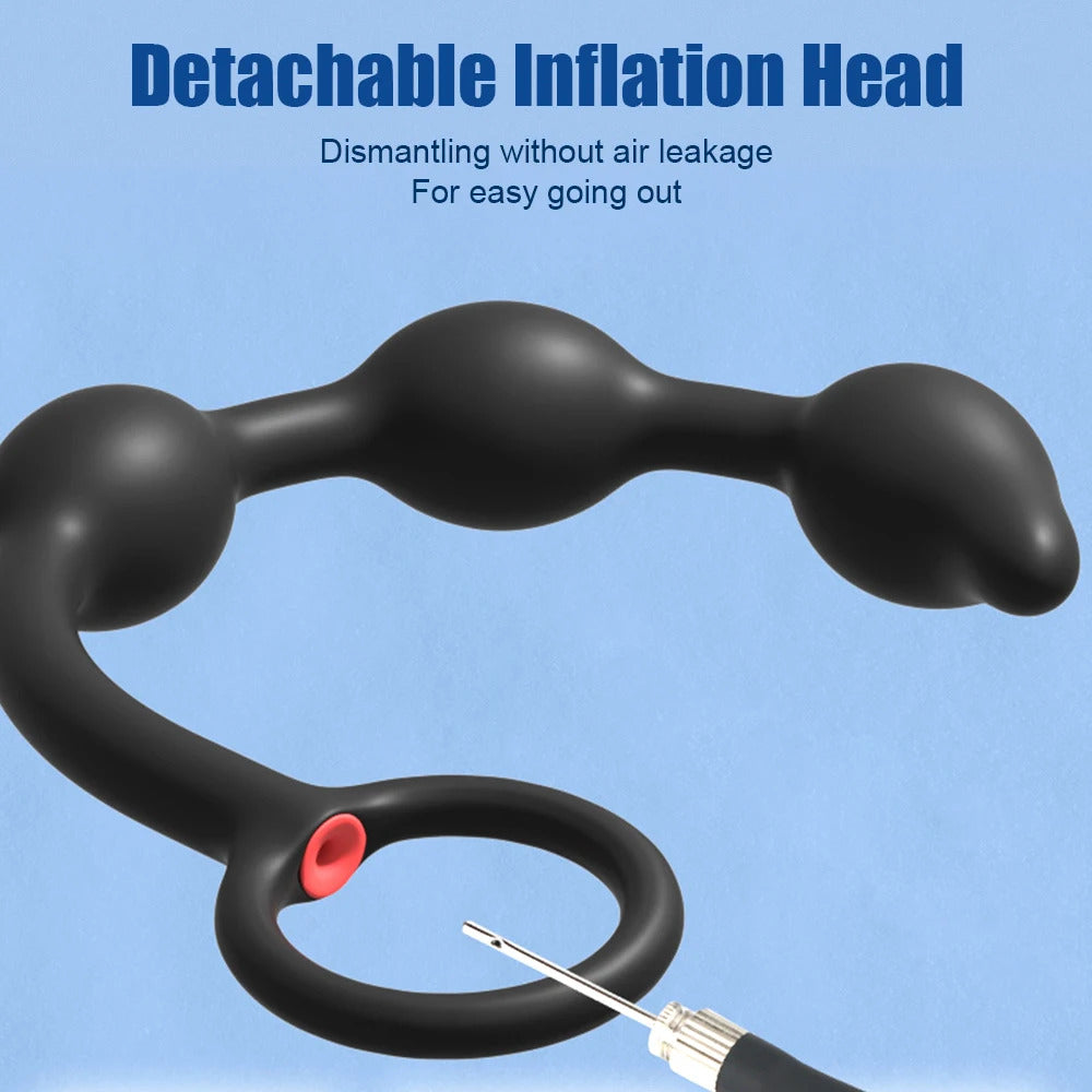 Inflatable 3 Balls Beads Anal Butt Plug Expander ZhenDuo Sex Shop Inflatable 3 Balls Beads Anal Butt Plug Expander ZhenDuo Sex Shop