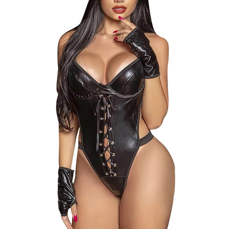 Latex Leather Sexy Lingerie V Neck Teddies Bodysuit Plus Size Women Ho ZhenDuo Sex Shop Latex Leather Sexy Lingerie V Neck Teddies Bodysuit Plus Size Women Ho ZhenDuo Sex Shop