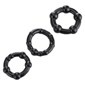 Silicone Bead Penis Ring Male Delay Ejaculation Lasting Erection Toy for Men 3Pcs-ZhenDuo Sex Shop-ZhenDuo Sex Shop