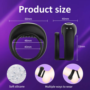 Wireless Remote Control Vibrating Cock Ring Delayed Ejaculation Penis Ring Vibrator Adults Sex Toy for Men-ZhenDuo Sex Shop-ZhenDuo Sex Shop