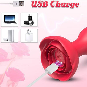 Rose Anal Vibrator Remote Control Butt Plug-ZhenDuo Sex Shop-ZhenDuo Sex Shop