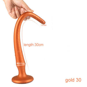 Long Buttplug Silicone Anal Plug BDSM Butt Plug-ZhenDuo Sex Shop-gold-30cm-ZhenDuo Sex Shop
