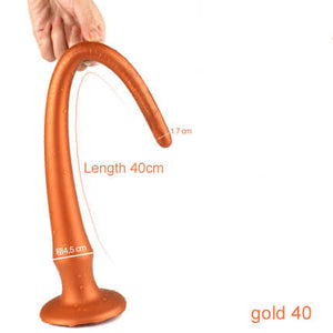 Long Buttplug Silicone Anal Plug BDSM Butt Plug-ZhenDuo Sex Shop-gold-40cm-ZhenDuo Sex Shop
